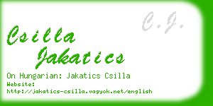 csilla jakatics business card